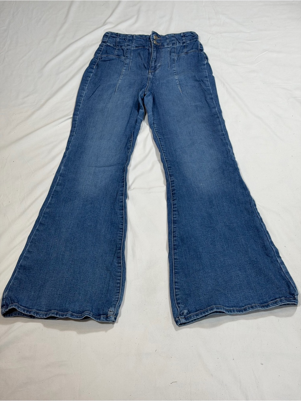 Forever 21 With Purpose Flare Jeans 28 High Rise Medium Wash Y2K Bell Bottom O73